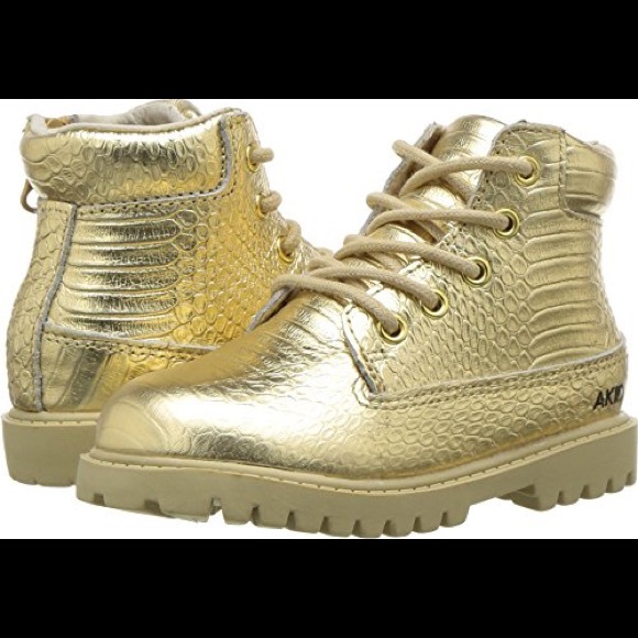 ⚜️GORGEOUS GOLD AKID HIGHTOP SNEAKERS/BOOTS⚜️ - Picture 4 of 6